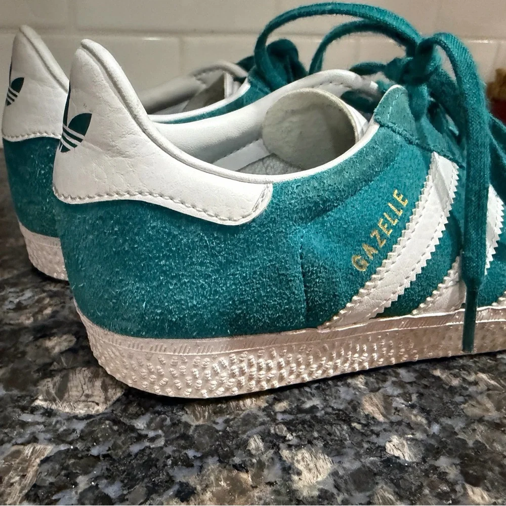 Adidas Kids Gazelle Sneakers in Teal and White - Picture 3 of 12